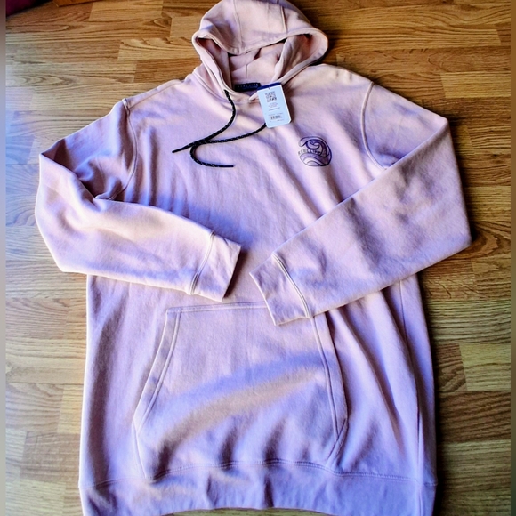 NWT Mens Mm REEL life Hoodie, Hooded Sweatshirt, Pale Pink, Sz M - Picture 1 of 6